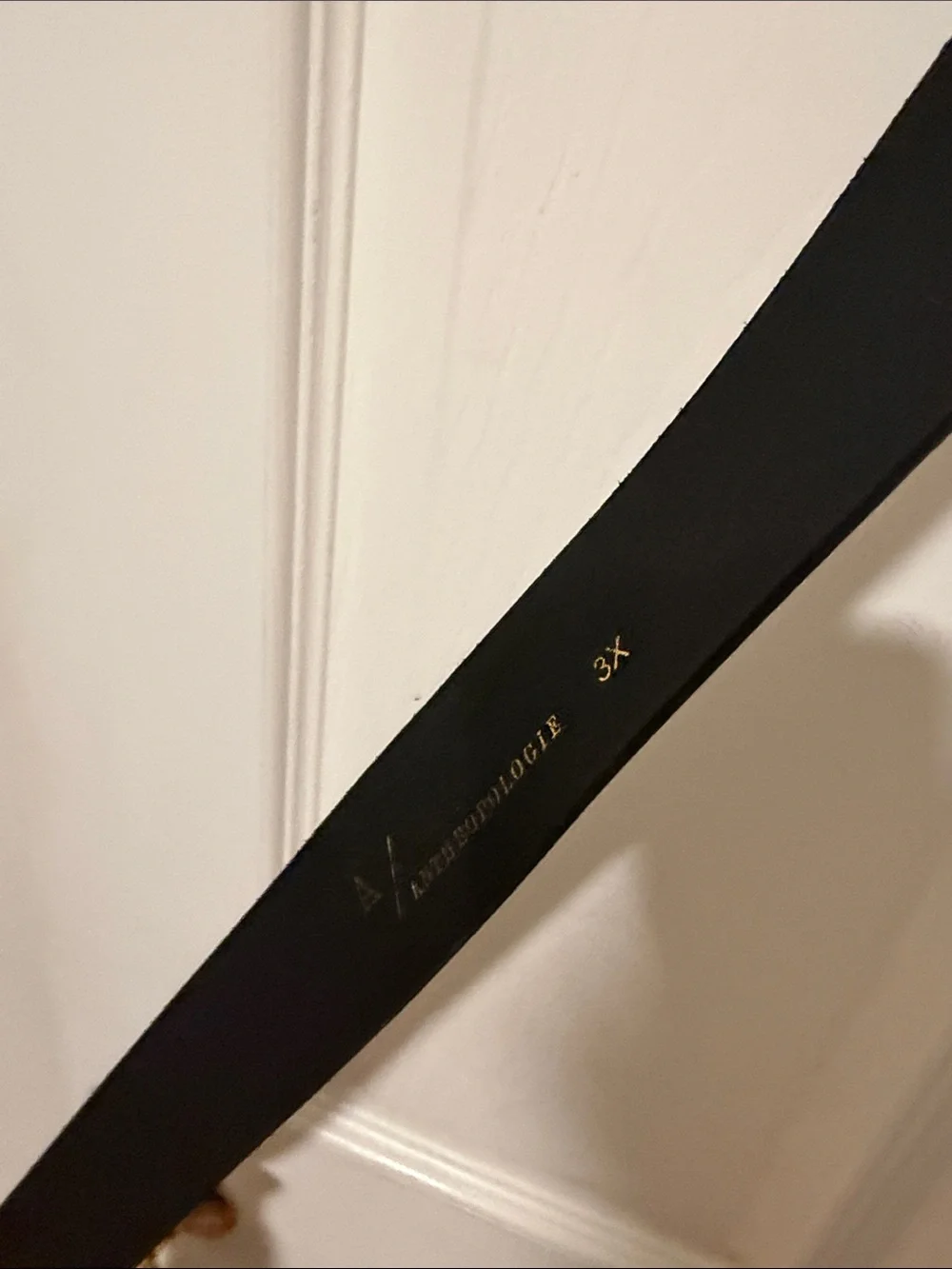 Anthropologie Black Leather Belt